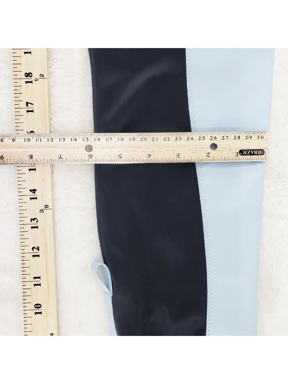 Techno Baby Blue Lycra Stretch Lug Sole Thigh High Combat Rider Brand New - Picture 11 of 16